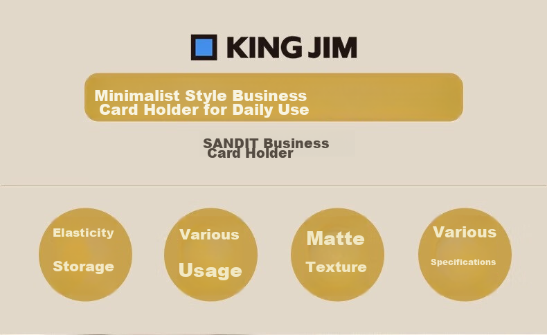 KINGJIM SANDIT Portable Large Capacity Business Card Holder, Card Organizer, ID Holder, Bank Card Storage, Card Case, Card Sleeve, Card Wallet, 2512 Gray 1