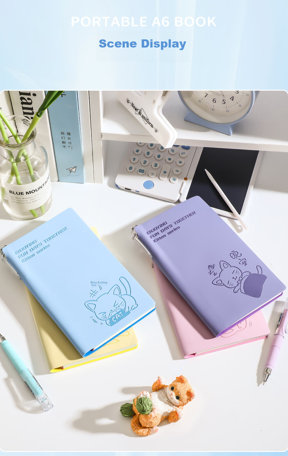 Zuolanzhe A6 Pocket Notebook, Small Notebook with High Aesthetic Value, Cute And Portable, for Exam Preparation, Student And Teacher Memo Pad, Soft Leather Portable Notebook, Stationery Customization, Pink 20