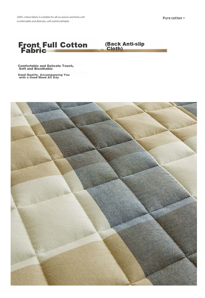 Wuyinliangpin 100% Cotton Mattress Pad, Xinjiang Cotton Bed Cover with Pure Cotton Fabric, Foldable Home Use Mattress Topper, 1.5x2 Meters 3
