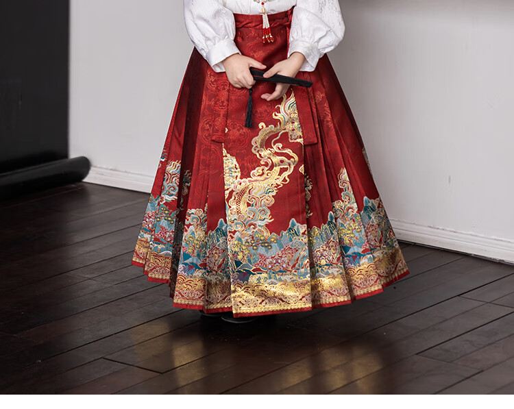 Qibo Girls' Autumn And Winter 2025 New Style Children's New Chinese-Style Hanfu, Jacquard Shirt Thickened Version, Size 110 13