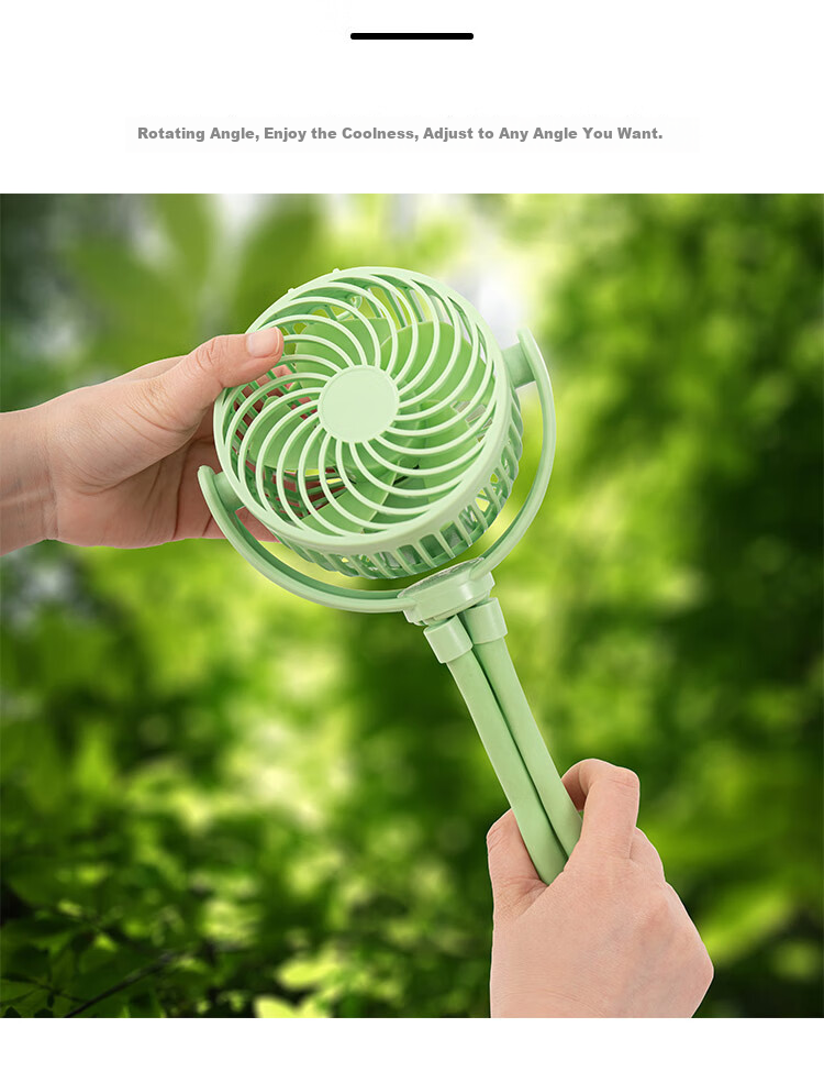 WeWarm Mini Handheld Fan Portable Rechargeable High-Speed DC Energy-Saving Outdoor Small Fan Long Battery Life FN1041W 5