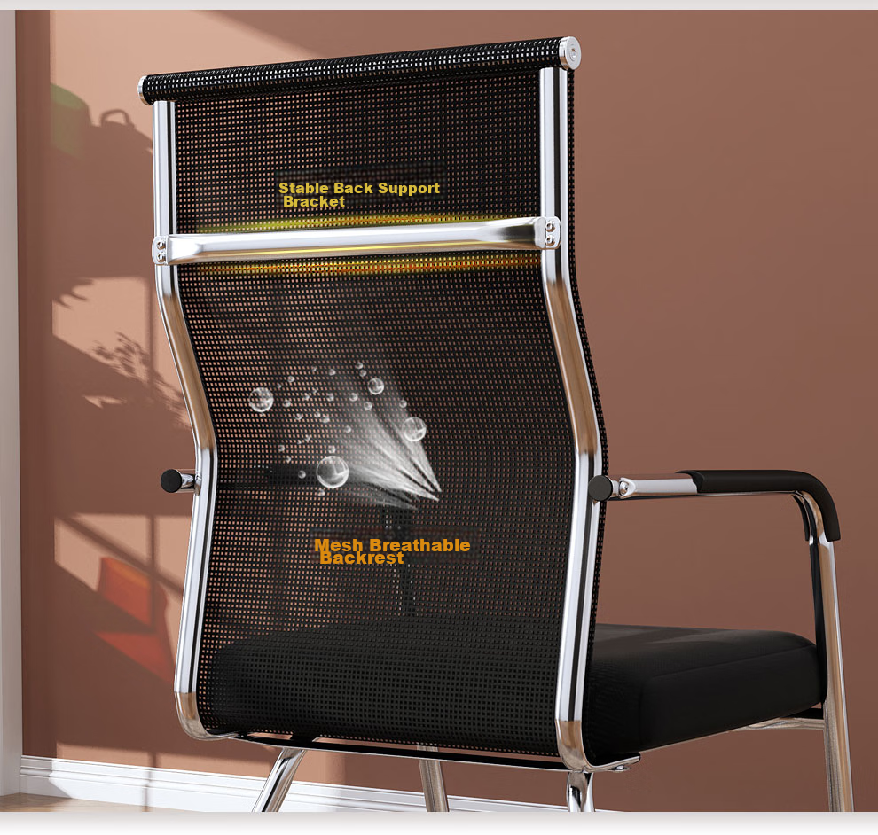 Qishengmingyuan High Back Chair, Computer Chair, Office Chair, Conference Chair, Electroplated Mesh Chair, Corporate Staff Chair, Seat LC-130 4