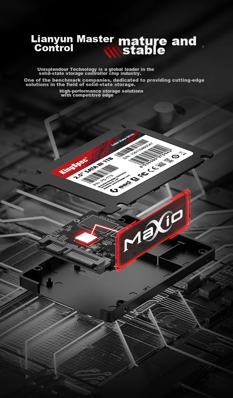 KingSpec 256GB SSD, SATA 3.0 Interface, 2.5-Inch, TLC Selected NAND, Read Speed 500MB/s, Compatible with Desktop/laptop 4