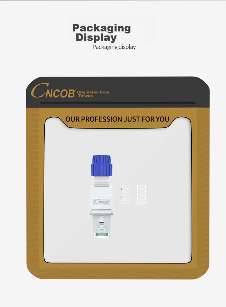 CNCOB Category 7 Ethernet Cable Toolless RJ45 Connector, Engineering Grade CAT7 10 Gigabit Network Toolless RJ45 Connector, 1 Piece, CN-8002 16