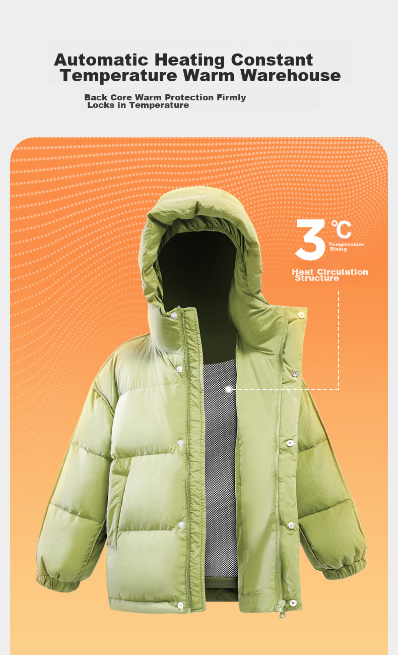 Zuoxi Boys' Red down Jacket, Winter 2025 New Style, Children's Triple-Protection Thickened Warm Coat, Trendy, Black, Size 130 4