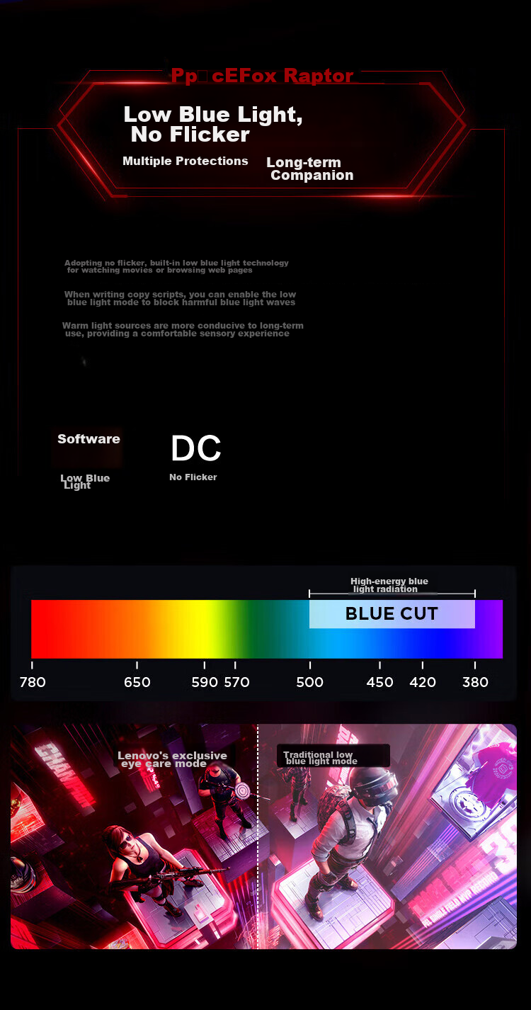 Lenovo Lecoo 27-Inch 2K 180Hz High-Definition FastIPS Display Screen, 1ms HDR Low Blue Light, External Laptop PS5 Gaming Computer Monitor, Mengjing K2718Q 9