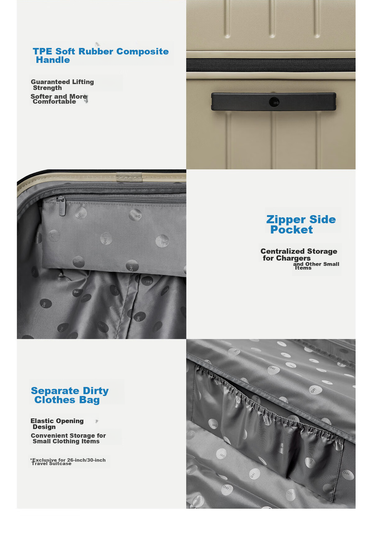 ITO CLASSIC NEAT Sand Brown 30-Inch Large Capacity Suitcase Trolley Case, Sold by JD Travel Password Lock Luggage 18