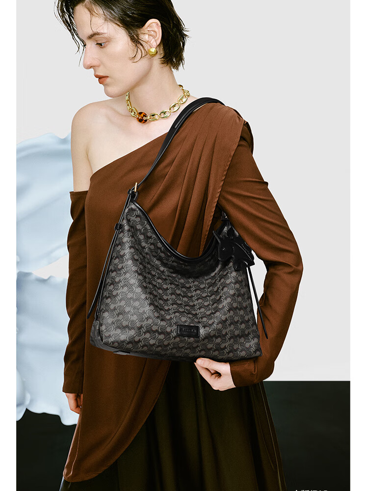 NUCELLE Wave HOBO Handbag for Women, Light Luxury Large Capacity Bucket Bag, Shoulder Crossbody Underarm Commuter Ladies Bag, Birthday Gift 17