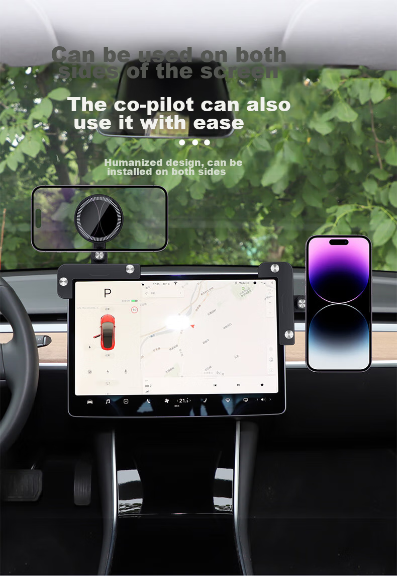 KOOLIFE Car Phone Holder, Tesla Model 3/Y Magnetic Navigation Mount, Specially Designed for Large Screens of New Energy Vehicles 7