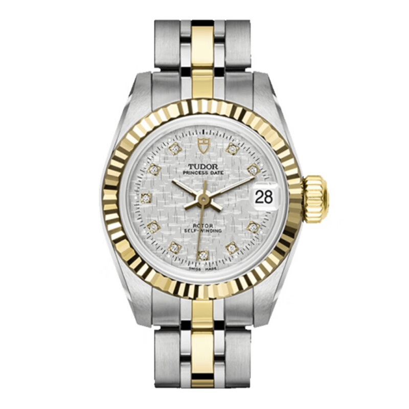 二手95新帝舵公主系列18k金日历自动机械女表瑞士奢侈品二手钟表腕表