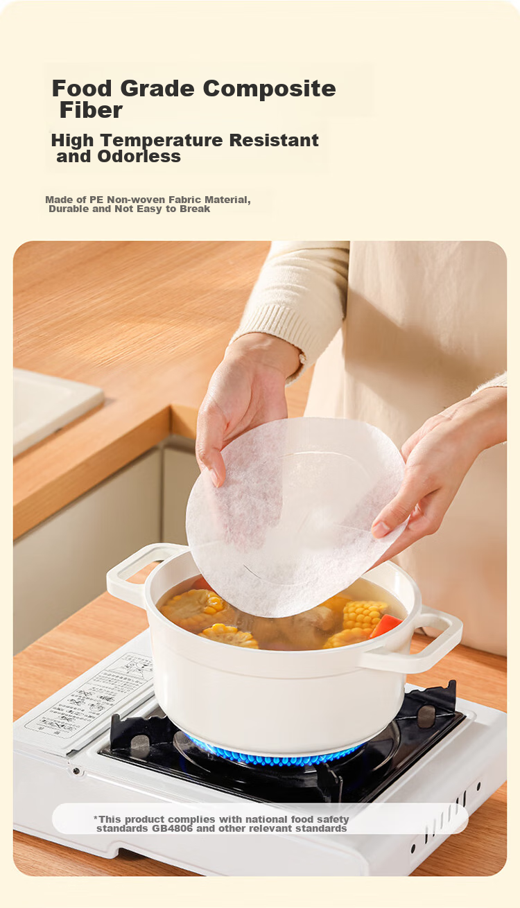 MARYYA Food-Grade Oil Absorbent Paper, 40 Sheets, Enhanced Oil Absorption, Kitchen Soup Strainer And Grease Filter Paper 12