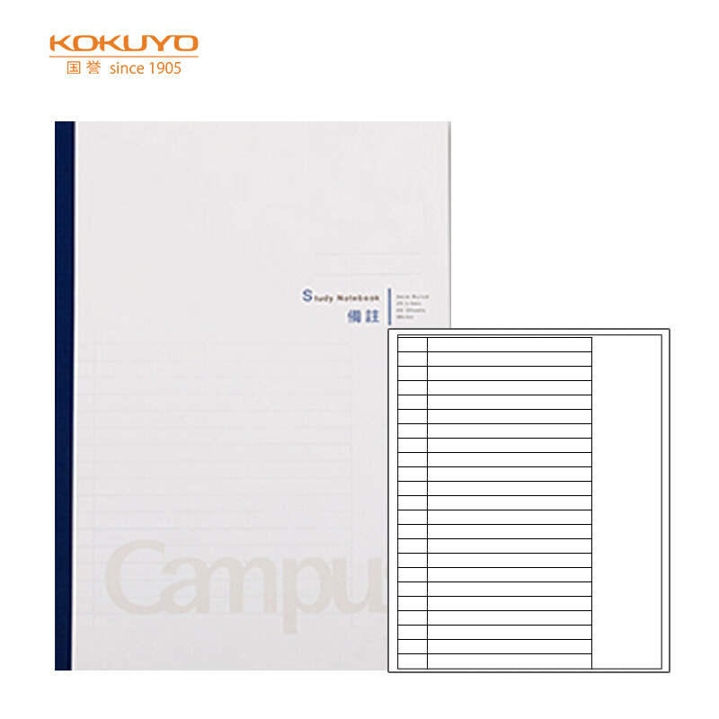 KOKUYO Campus Wireless Binding Notebook, Soft Cover Notebook, Glue-Bound Notebook, Memo Pad, A5 Size, 60 Sheets, 3 Books, WCN-CNB3634