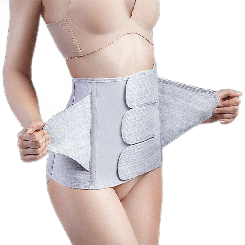Beilaikang (Balic) Postpartum Belly Wrap, Abdominal Binder, Xinjiang Cotton, Suitable for Natural And C-Section Delivery, Universal Shaping Garment, Gray, One Size Fits All