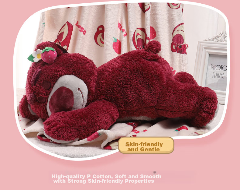 Disney Plush Doll Pillow, Stuffed Animal Birthday Gift for Girls, Toy Story Strawberry Bear, 50cm Blanket 10