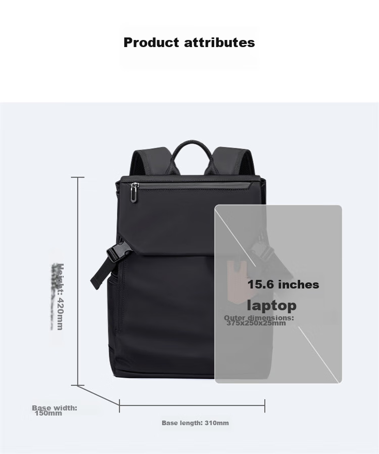 GOLF Backpack for Men, 15-Inch Laptop Bag, Business Travel Backpack, Casual Student Bookbag, Black 14