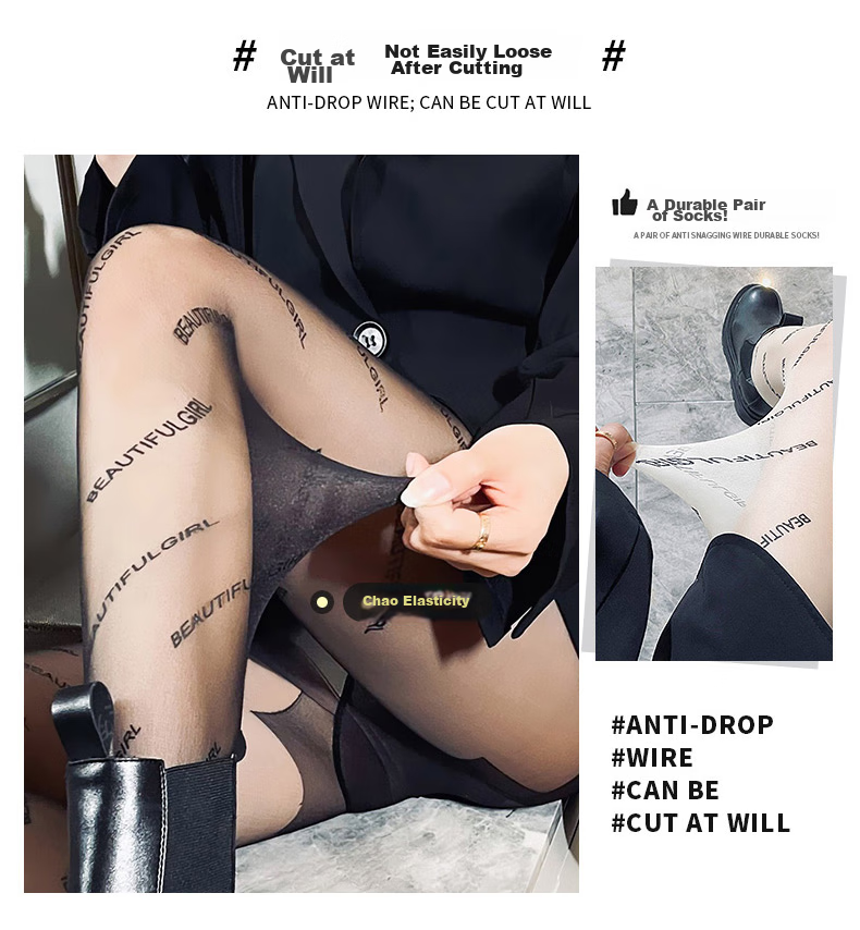 LangSha Ultra-Thin Black Stockings for Women, Sexy Summer Leg-Exposing Slimming Effect, JK Base Layer Pantyhose 4