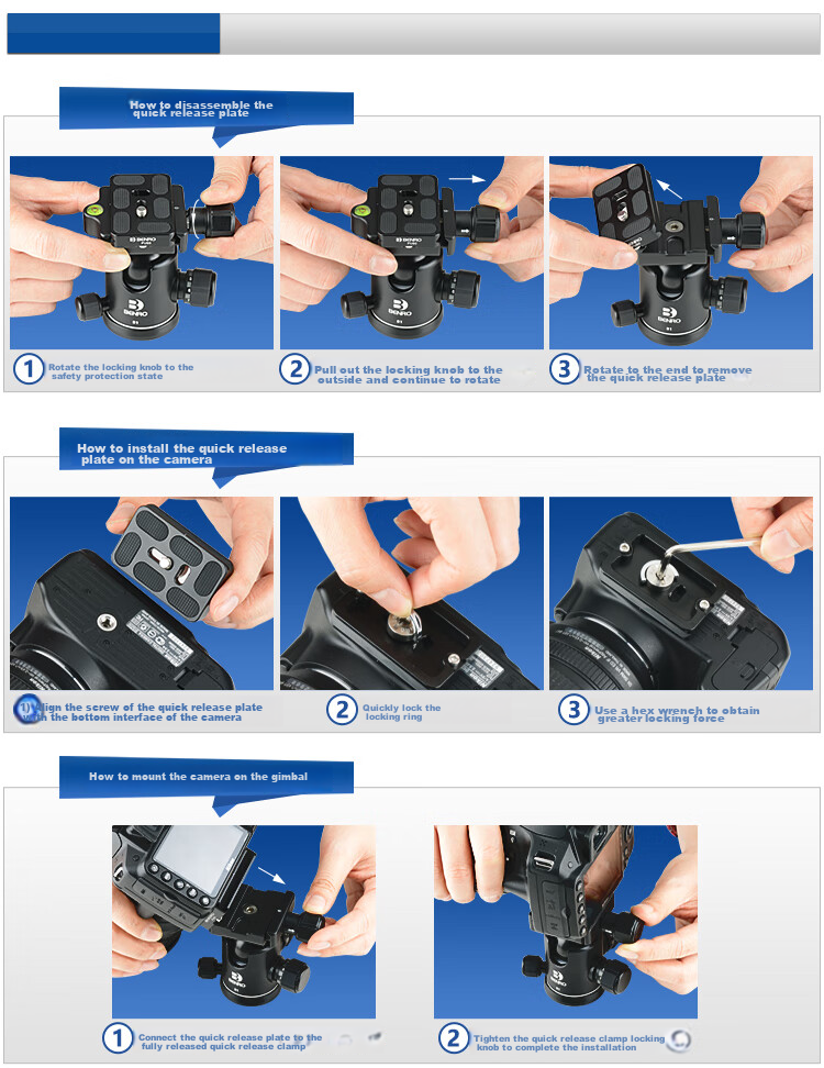 Benro Tripod IF28+, DSLR Camera Tripod for Canon And Nikon, Foldable And Convertible Monopod, Large Format Super Strong Locking, Stable Portable Ball Head Kit 3