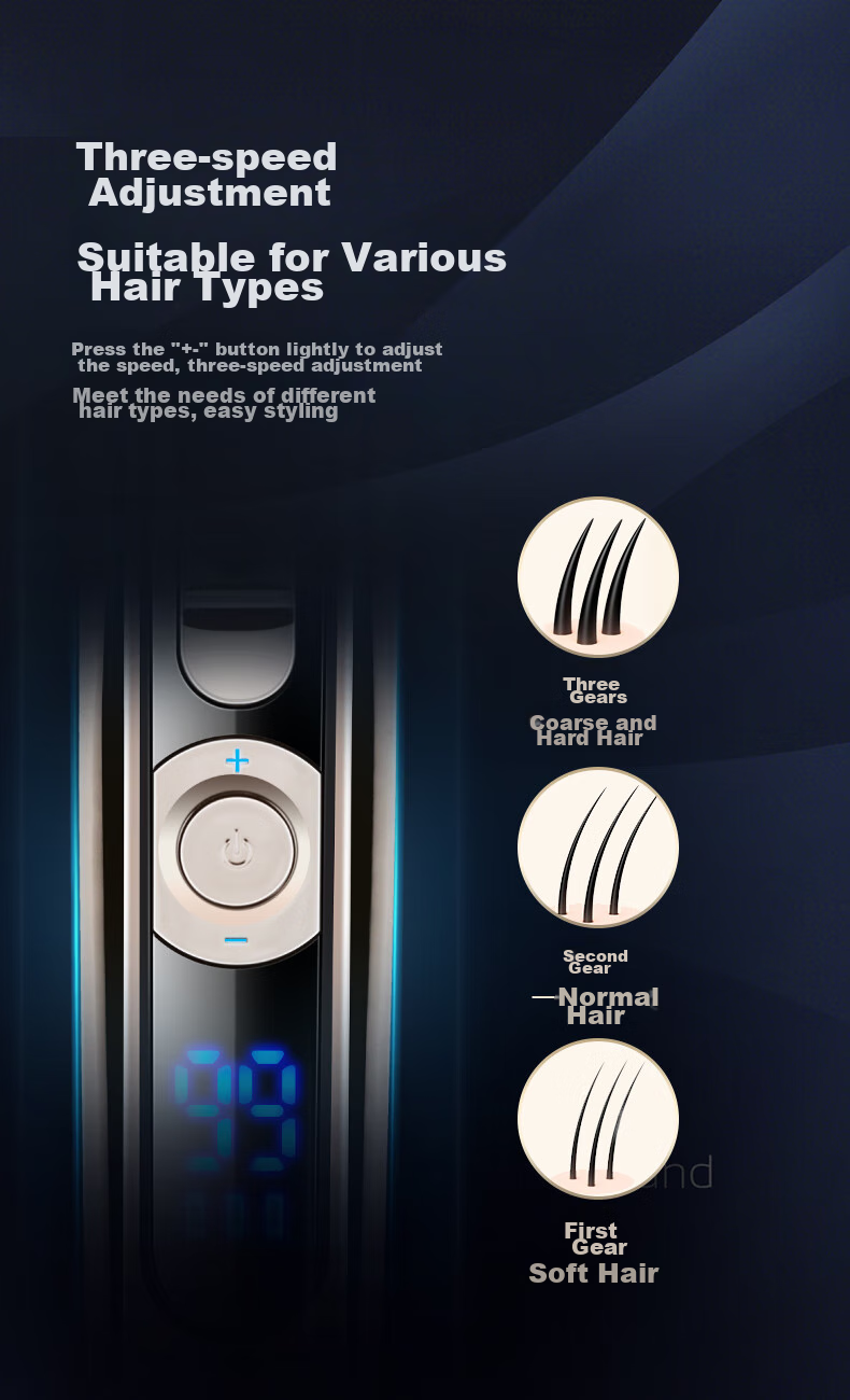 AUX Hair Clipper, Professional Electric Trimmer for Adults And Children, Baby Hair Cutting Electric Shaver, Haircutting Tool with Washable Blade Head, Suitable for Home Use 7