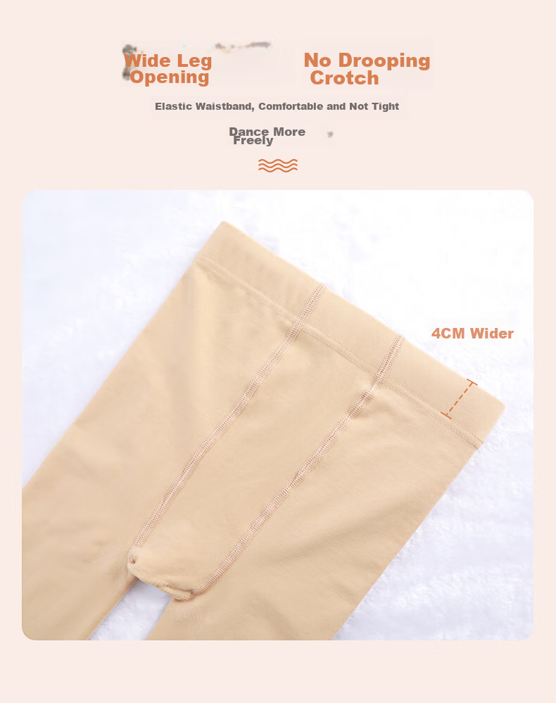 Aiwuge Cola Socks, Spring And Autumn Medium-Thick Pantyhose, White Dance Socks for Practice, White, Size L 5