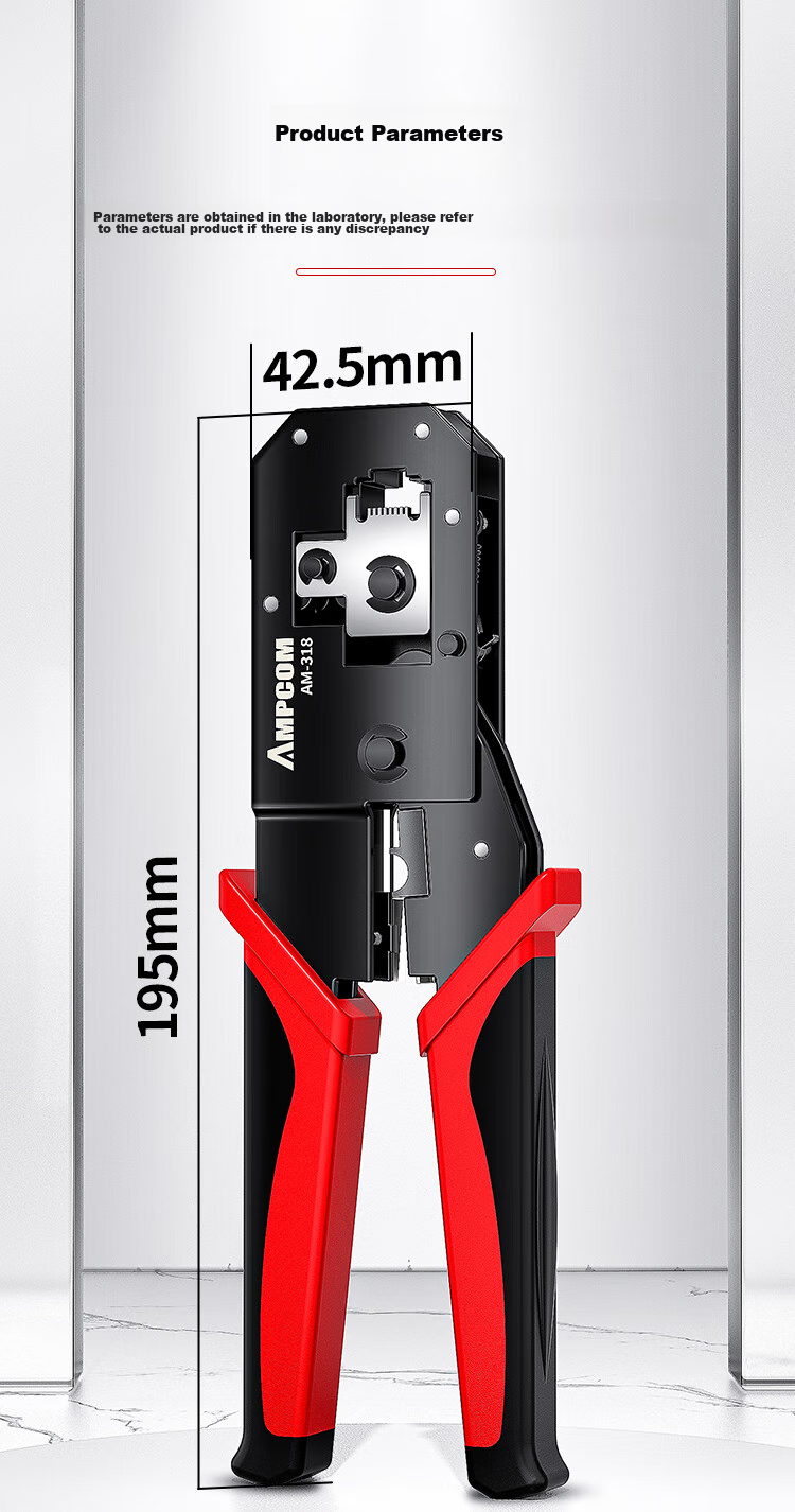 AMPCOM's Multifunctional Crystal Head Network Cable Crimper Blades, 8P6P4P Network Crimping Pliers, Wire Stripper Blades, 14*10mm, Pack of 10, AMDPS10 21