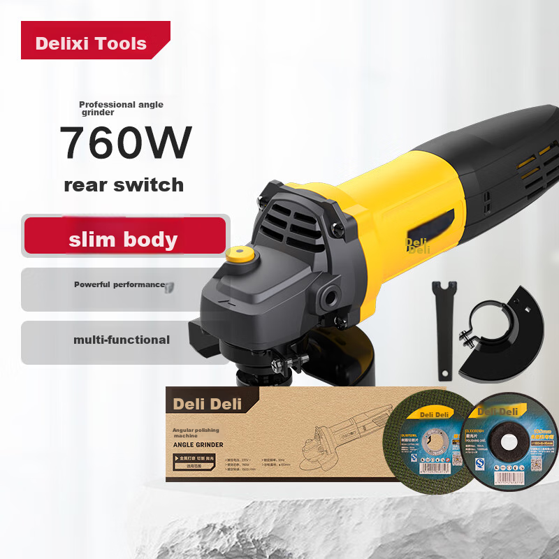 Deli 20V Brushless Lithium Battery Angle Grinder Polisher Sander Cutter Cordless Electric Tool