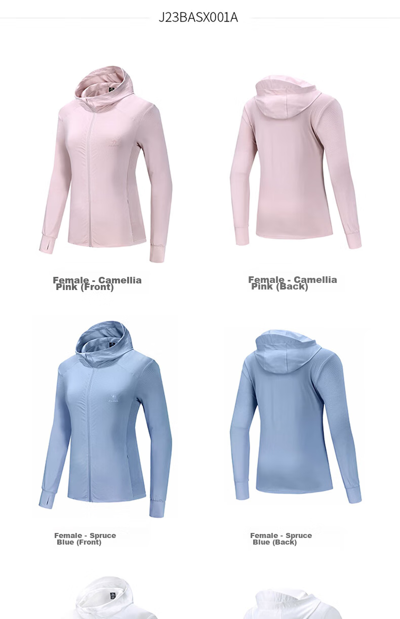 CAMEL Sun Protection Clothing for Men And Women, New Summer Outdoor Sports Wear, Original Yarn Cool-Feeling Sun Protection Loose Hooded Top Thin Jacket 41