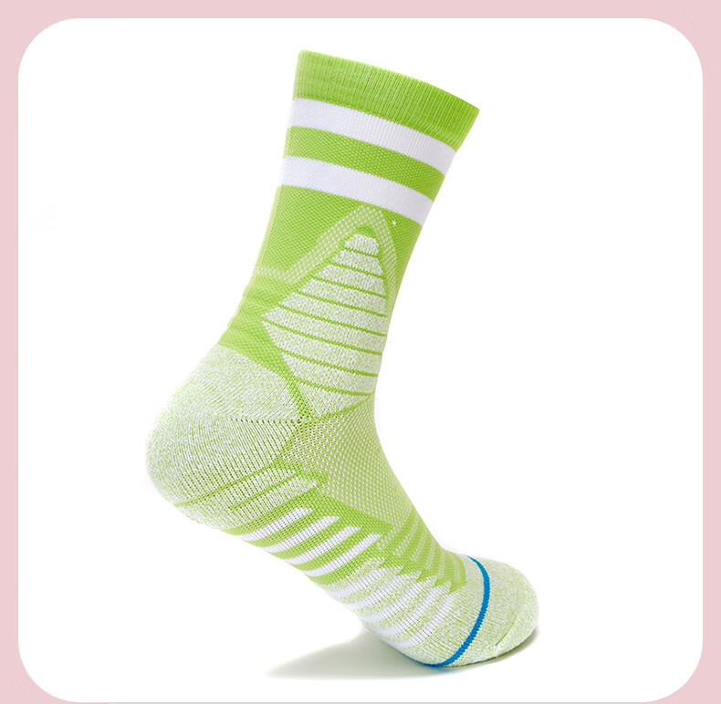 TFO Competition-Level Outdoor Socks, Breathable Sports Socks, Durable Running And Hiking Socks 2202215, Women's Fluorescent Gree 15