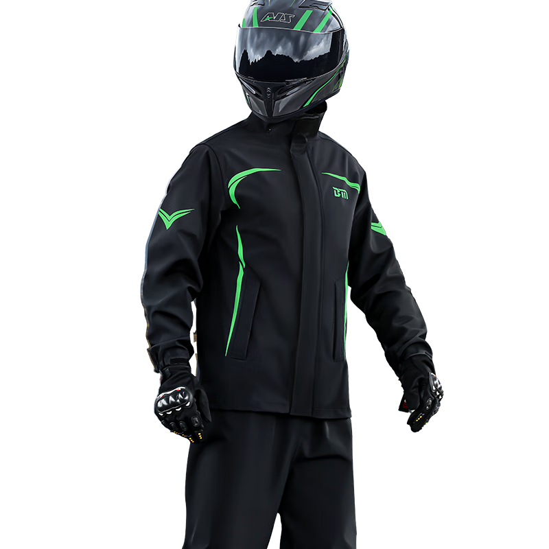 Beimei Motorcycle Rain Jacket, Cycling-Specific Riding Suit, Men's Adult Two-Piece Rain Pants, Delivery Rider Heavy Rain Protection Set