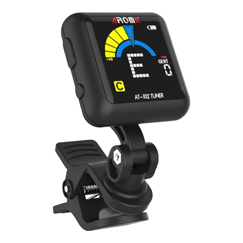 AROMA Guitar Tuner for Acoustic And Classical Guitars, Ukulele, Electronic Tuning Meter AT-102 Black