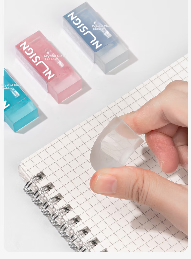 NUSIGN (Deli) NUSIGN Ultra-Clear Eraser, Super Clean Easy-To Low-Debris for Middle School And College Entrance Exams, Student Exam Drawing Erasing Visible Small Single Piece 16