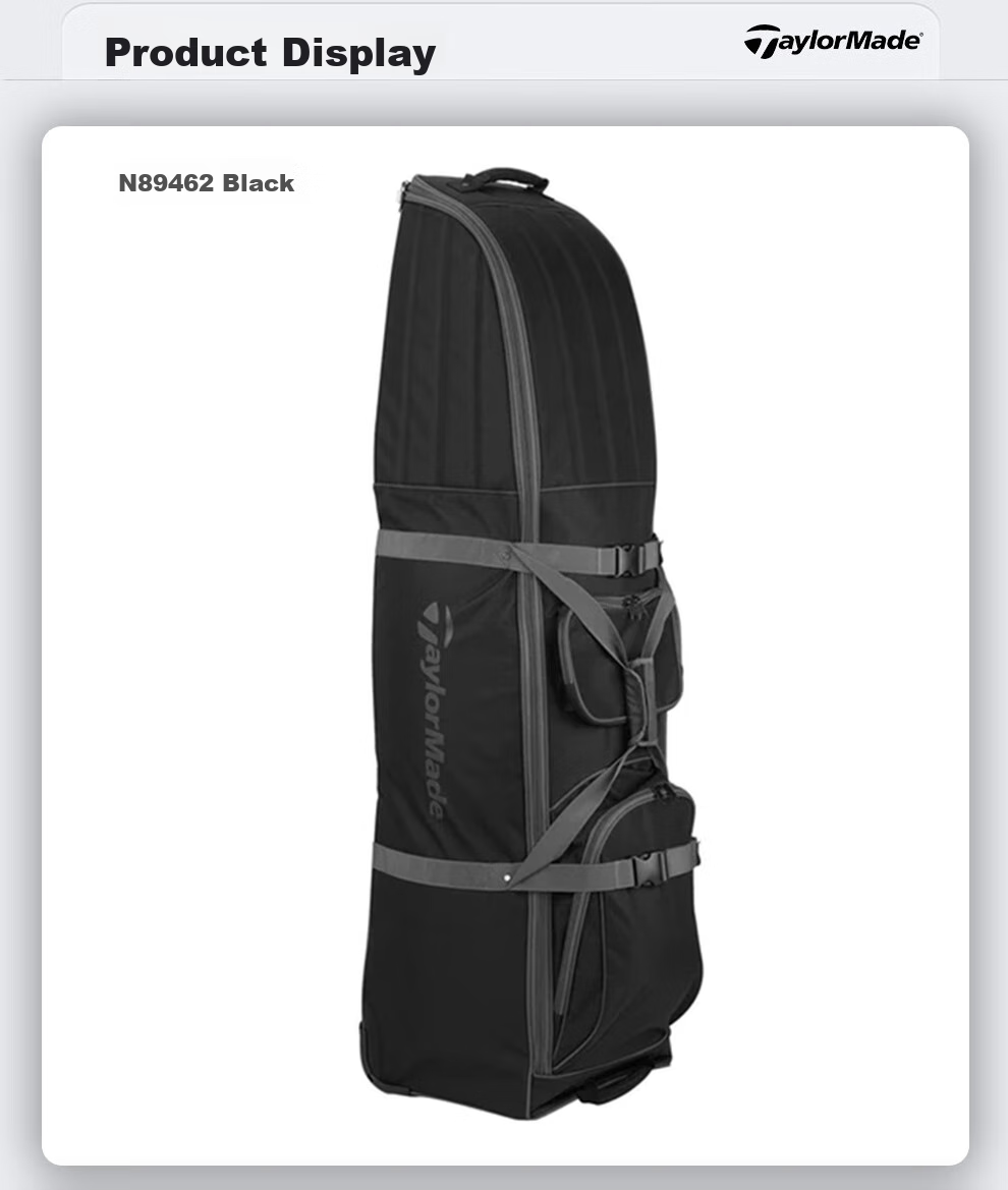 Taylormade Golf Travel Bag, New Model with Wheels, Large Capacity Travel Golf Bag N89462 Airplane Bag 2
