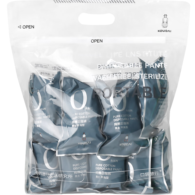 HINCLOUD Xin Yun 20-Pack Disposable Underwear, No-Wash, Comfortable for Business Trips And Travel, Pure Cotton Men's Boxer Briefs, 20-Pack, Size 3XL