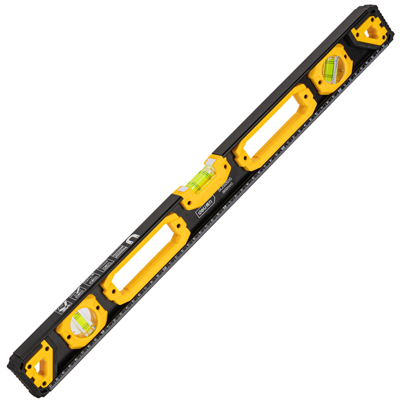 Deli Strong Magnetic High-Precision Level Ruler, Solid Cast Aluminum, Multifunctional Renovation Ruler, Inclination Angle Balance Ruler, Measuring Ruler