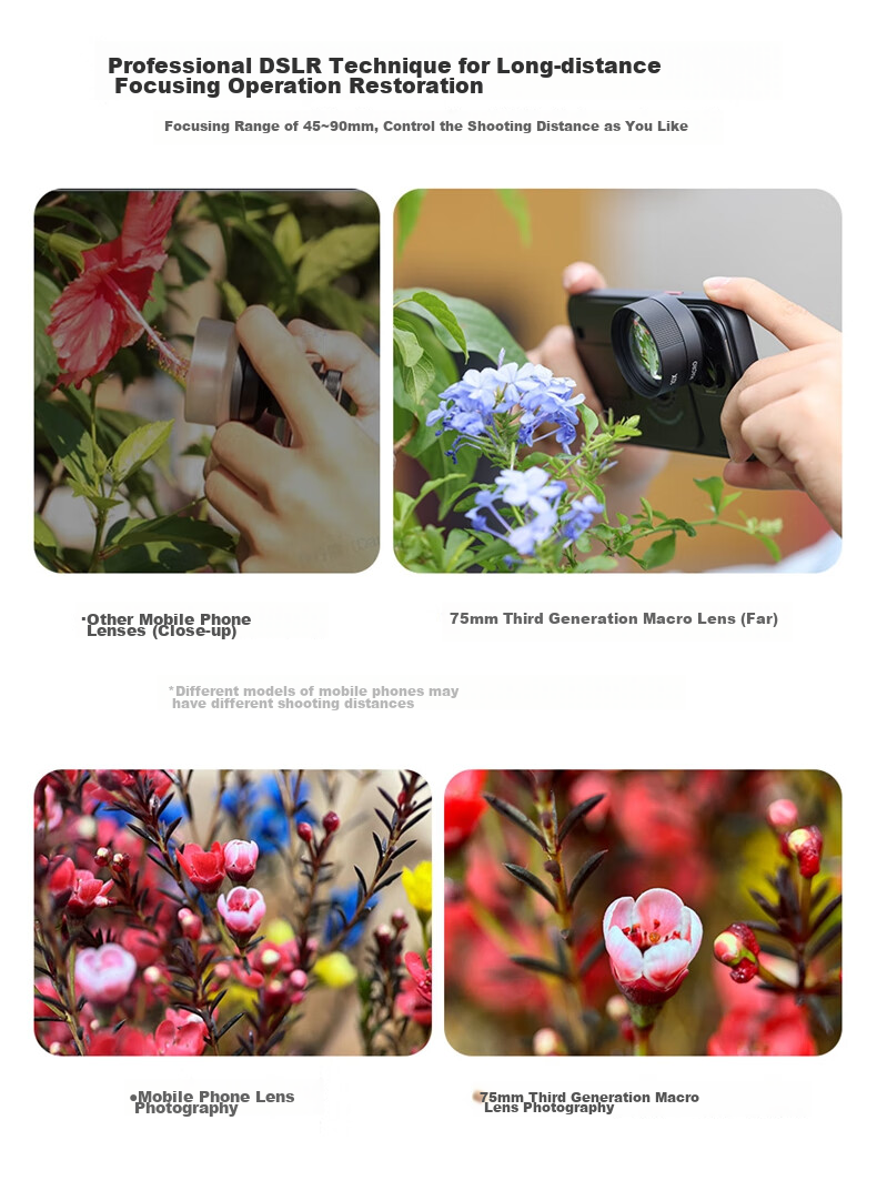 Ulanzi CL-003 Smartphone Macro Lens Third Generation Master Edition for Insect And Flower Detail Photography, Compatible with Huawei, Apple IPhone, Xiaomi, OPPO 3