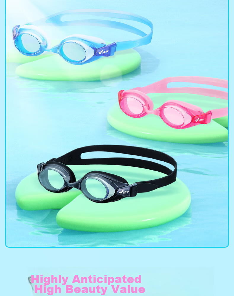 View Children's Swimming Goggles for Boys And Girls, Large Frame Swim Glasses, Waterproof Anti-Fog High-Definition Eye Protection Diving Equipment V770JA 11
