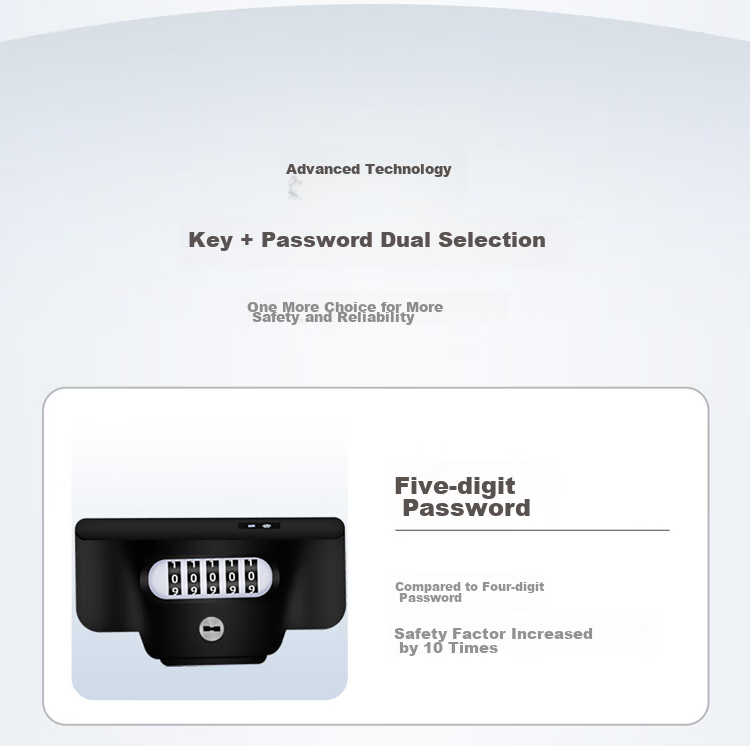 HOTUN U-Shaped Password Lock, Glass Door Lock, Double-Door Lock, Office And Shop Door Lock, Key Password Lock, 701B-350 3