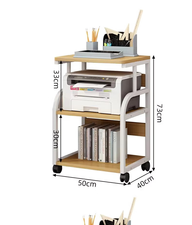 FENJIEXIAN Storage Rack, Printer Organizer Shelf, Floor-Standing Storage Rack, Movable Multi-Layer Storage Shelf, Simple Multi-Tier Organizer 11