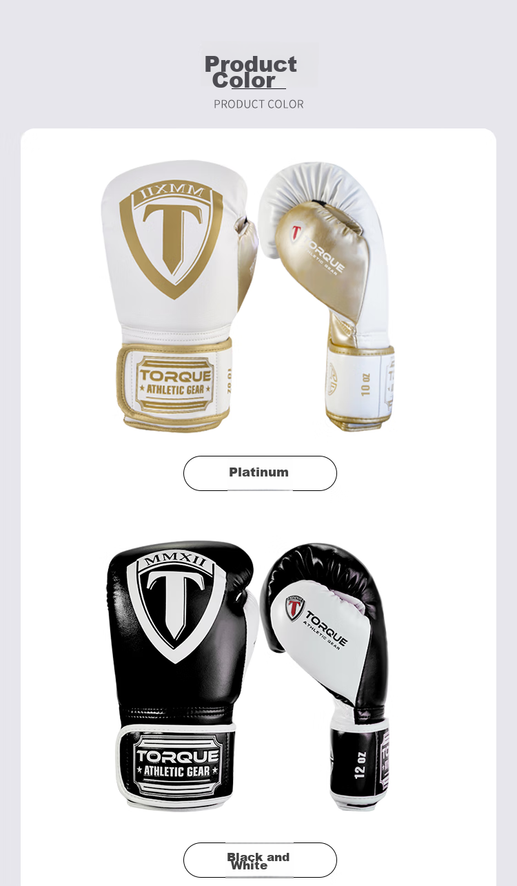 TORQUE Octagonal Cage Same Model, Competitor Boxing Gloves, Muay Thai Gloves, Adult White Gold, 12oz 7