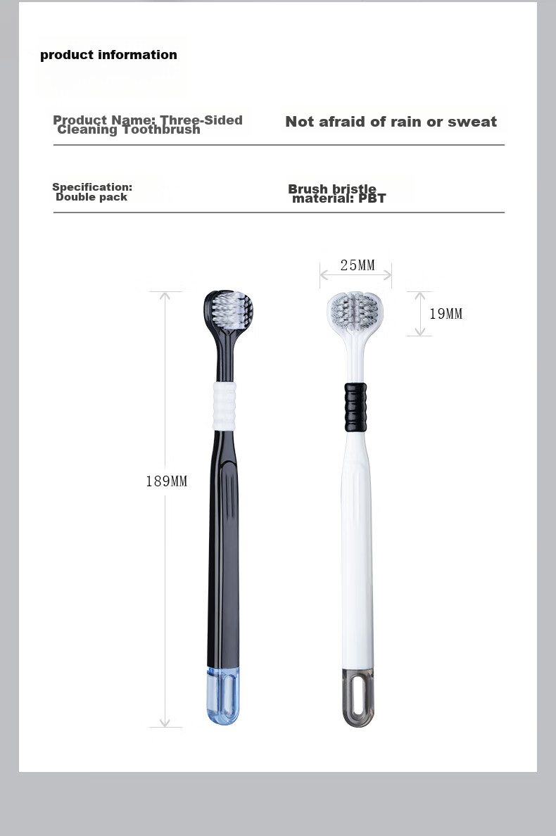 DR.WLEN Adult Three-Sided Toothbrush with Fine Soft Bristles, U-Shaped 3D Triangular Wrap-Around Design for Teeth, Suitable for Men And Women, Family Pack 7