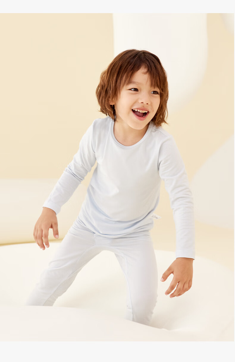 AIMER KIDS Girls' Thermal Underwear Set for Early Autumn, Thin Warm Base Layer Top And Bottom, Pink, Size 160 12