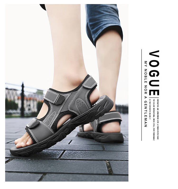 CARTELO Men's Sandals, Summer 2026, Breathable Casual Outdoor Beach Shoes, Men's Outdoor Soft-Soled Hole Shoes 12