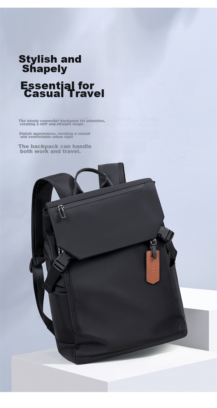 GOLF Backpack for Men, 15-Inch Laptop Bag, Business Travel Backpack, Casual Student Bookbag, Black 2