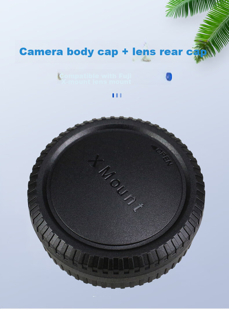 JJC Compatible Lens Hood for Fuji Mirrorless Camera Body, Rear Lens Cap for XM5 XT4 XS10 XT50 XT30 Second/Third Generation, XA7/5 XT3 XT200 Accessories, X-Mount 1