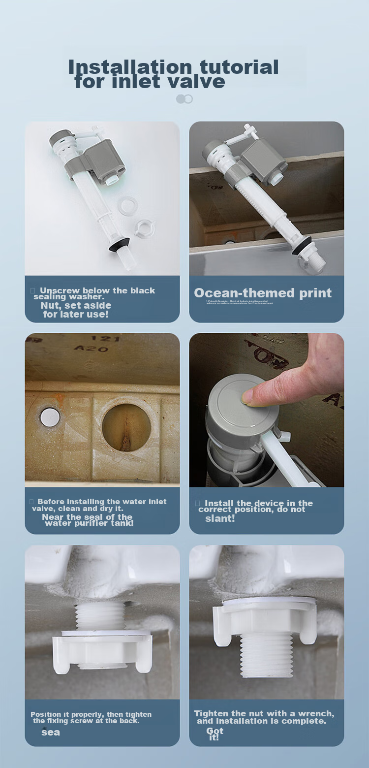 Pollock Toilet Inlet Valve, Toilet Accessories, Bathroom Toilet Water Inlet Valve, Universal Water Tank Inlet, Adjustable Water Flow JSF 11