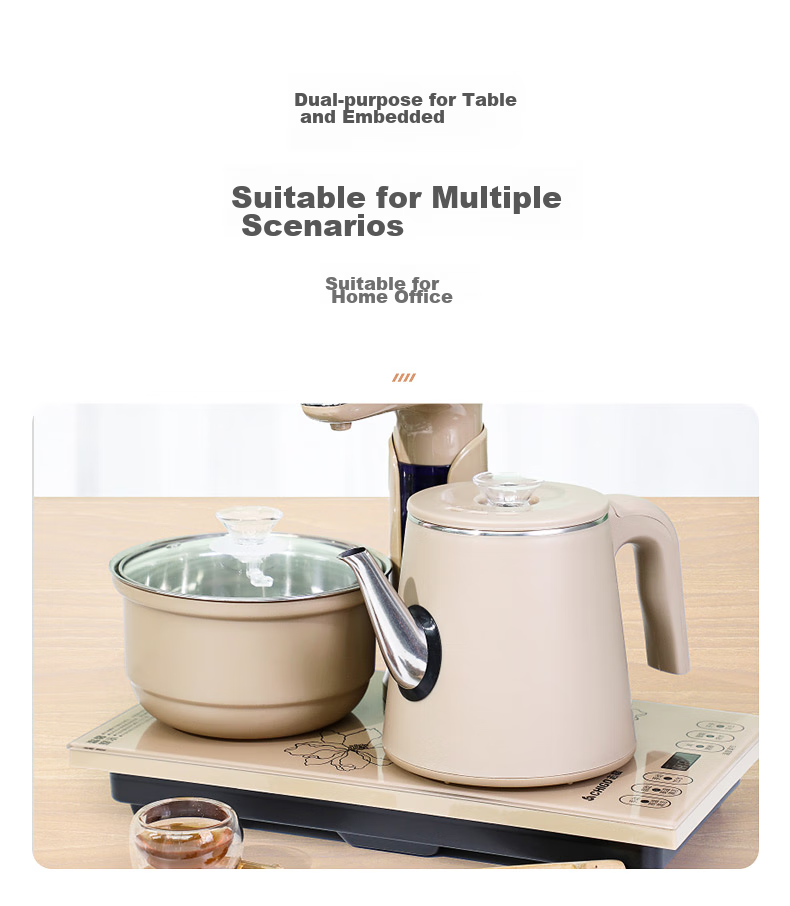 CHIGO Automatic Water-Refilling Electric Kettle, Tea Table All-In Water Boiler, Tea Table Electric Tea Tray Brewing Pot, Tea Maker, Specialized Electric Tea Stove Set JBL-S8250 13