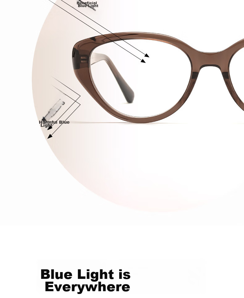 Cuntiandaofu Blue Light Blocking Glasses, Myopia Glasses, Cat Eye Glasses for Bare Face, Orange Frame, Left And Right Eyes 200 Degrees 13