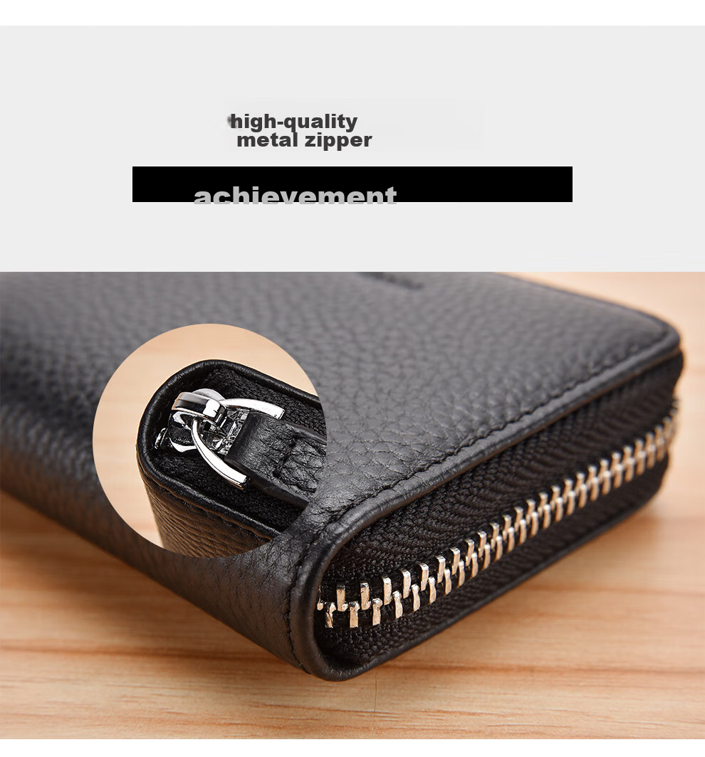 Hush Puppies Card Holder for Men, Large Capacity Leather Case with Multiple Card Slots, ID Holder, Birthday Gift 6