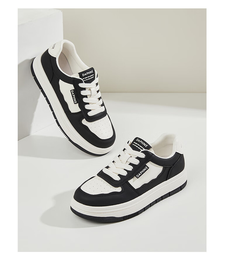 DAPHNE Low-Top Sneakers for Women, Thick-Soled Casual Sports Shoes with Soft Soles, Lightweight Versatile Women's Shoes 4623101076 Black 34 17