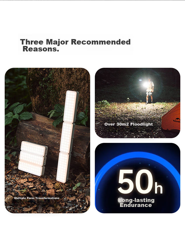 Naturehike Portable Camping Lantern with Long Battery Life for Outdoor Activities And Tents, Rechargeable LED Light in Ivory White 1