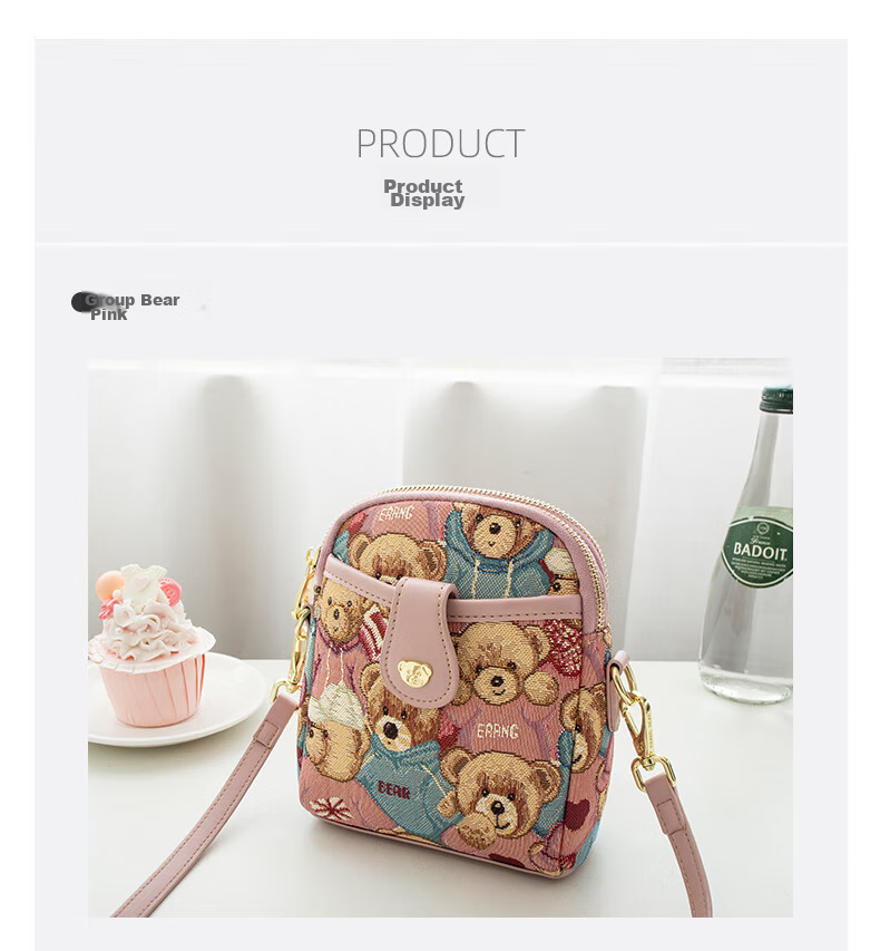 Xiaoxiongyilian Elegant And Stylish Phone Bag for Women, Fashionable Lightweight Mini Canvas Crossbody Bag, Casual Small Shoulder Bag, Valentine's Day Gift 18